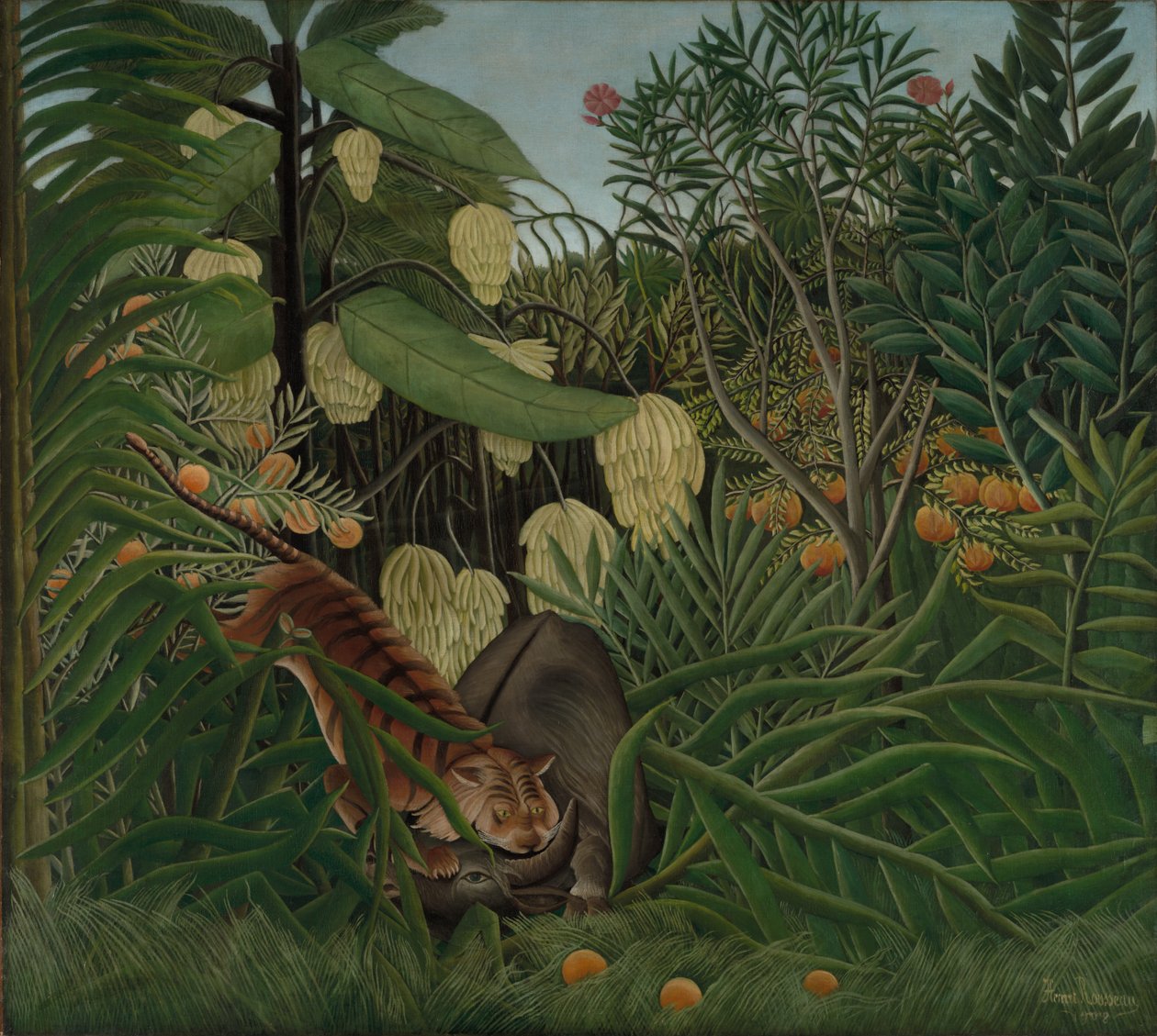 Boj mezi tygrem a buvolem od Henri Rousseau