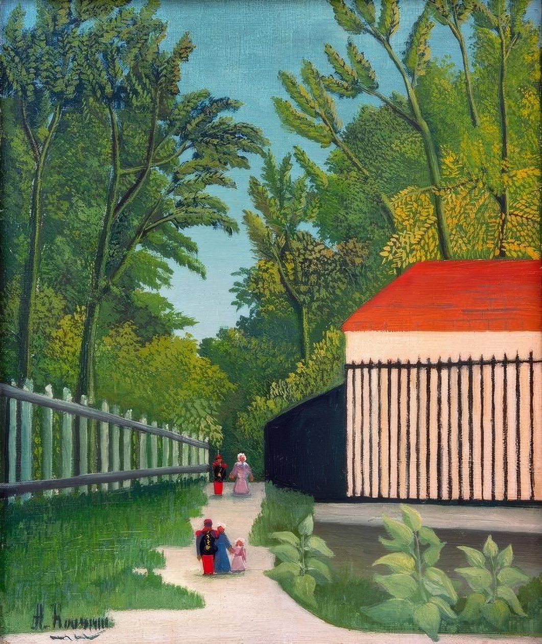 Promenáda v Parc Montsouris od Henri Rousseau