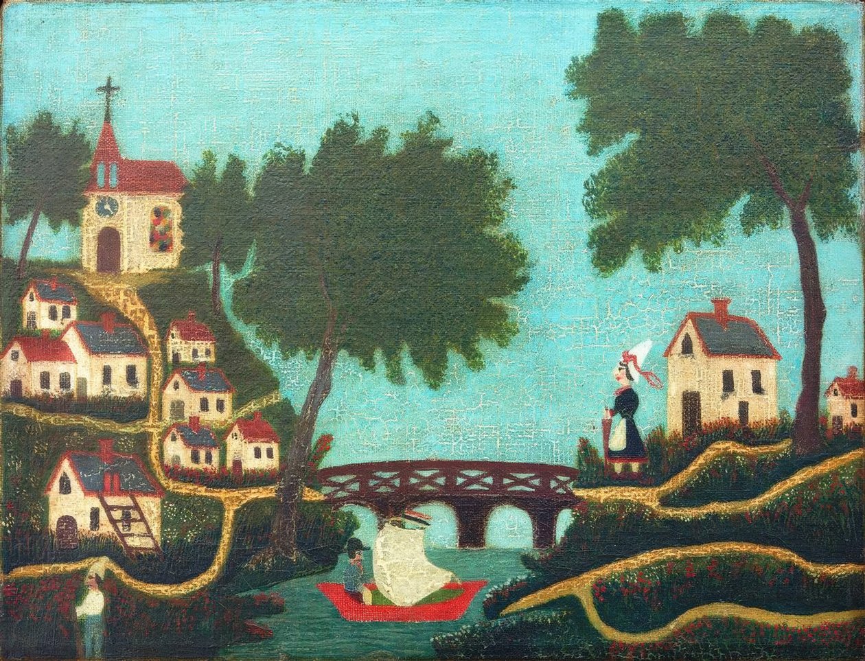 Krajina, most od Henri Rousseau