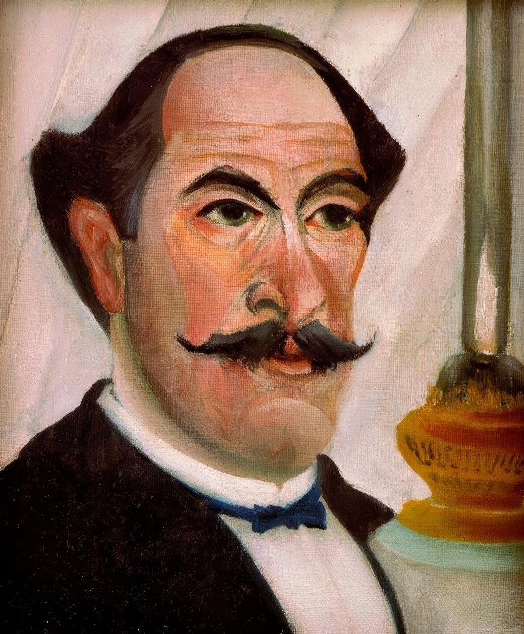 Portrét umělce sám s lampou od Henri Rousseau