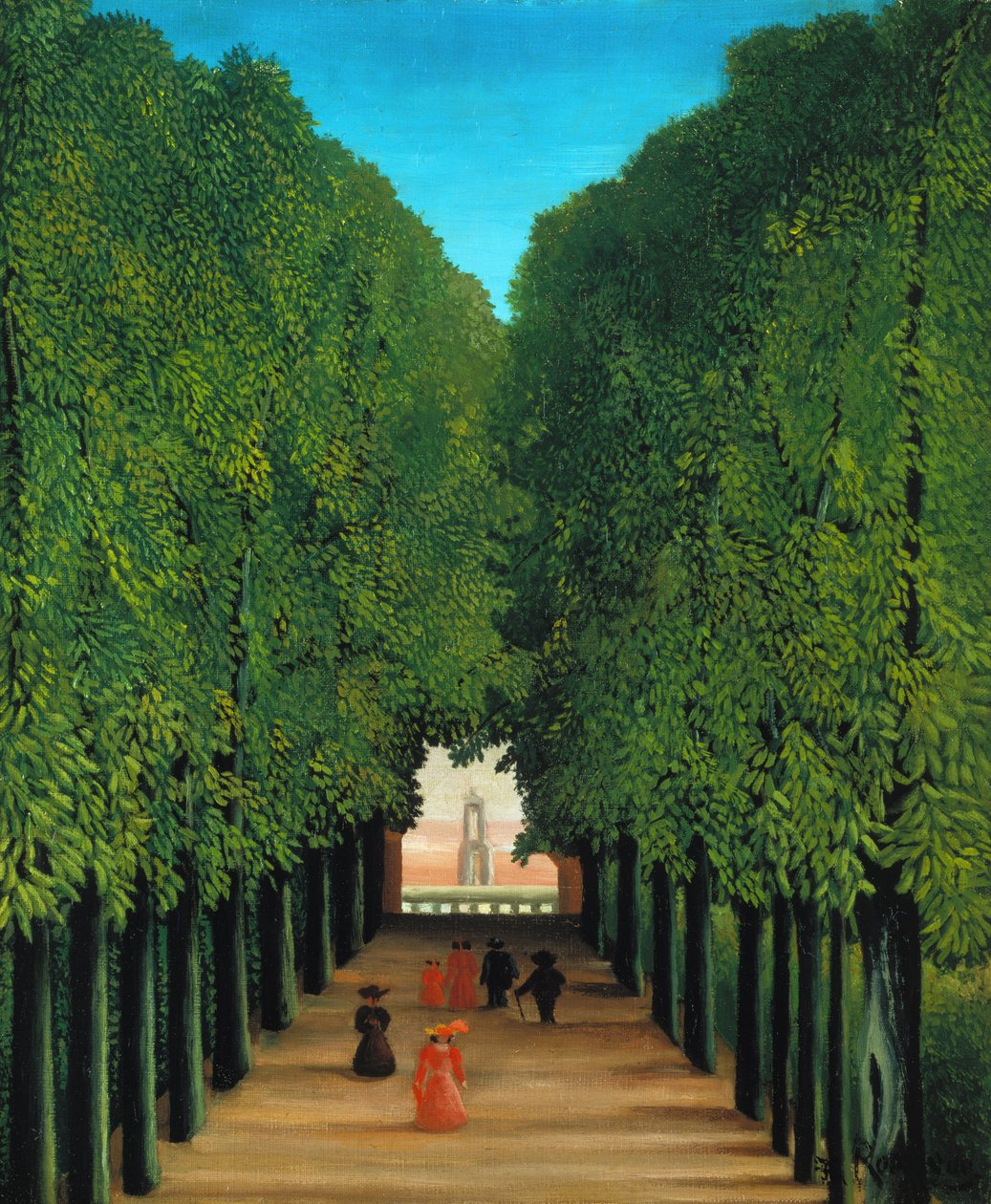 Avenue in the Park v Saint Cloud od Henri Rousseau