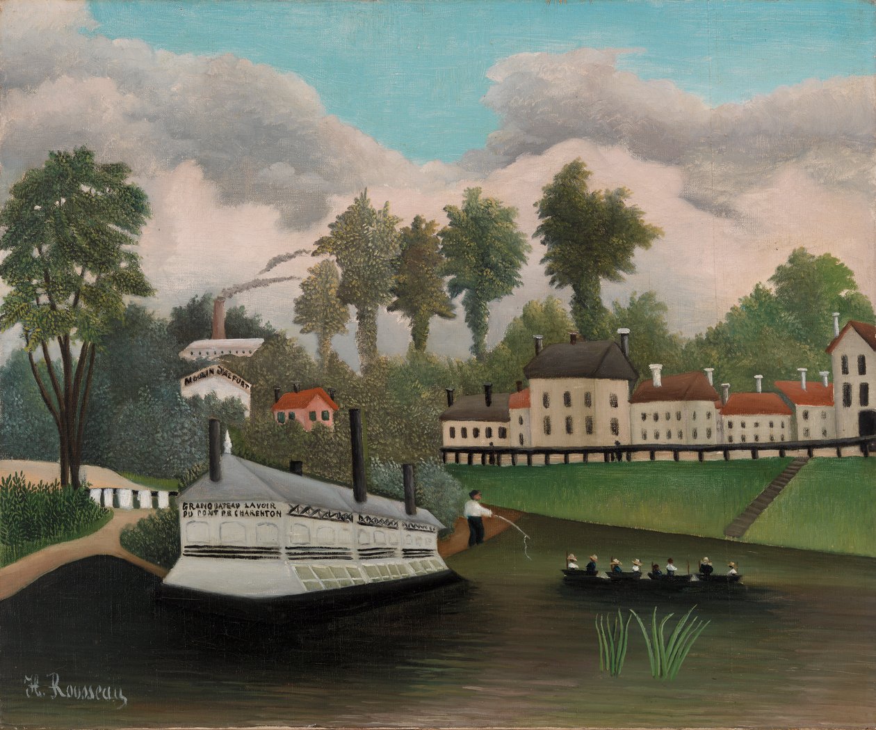 Prádelna z Pont de Charenton od Henri Rousseau