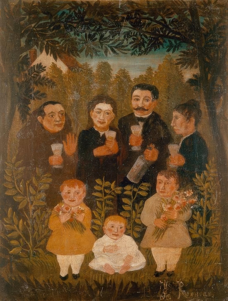 Spojené rodiny od Henri Rousseau