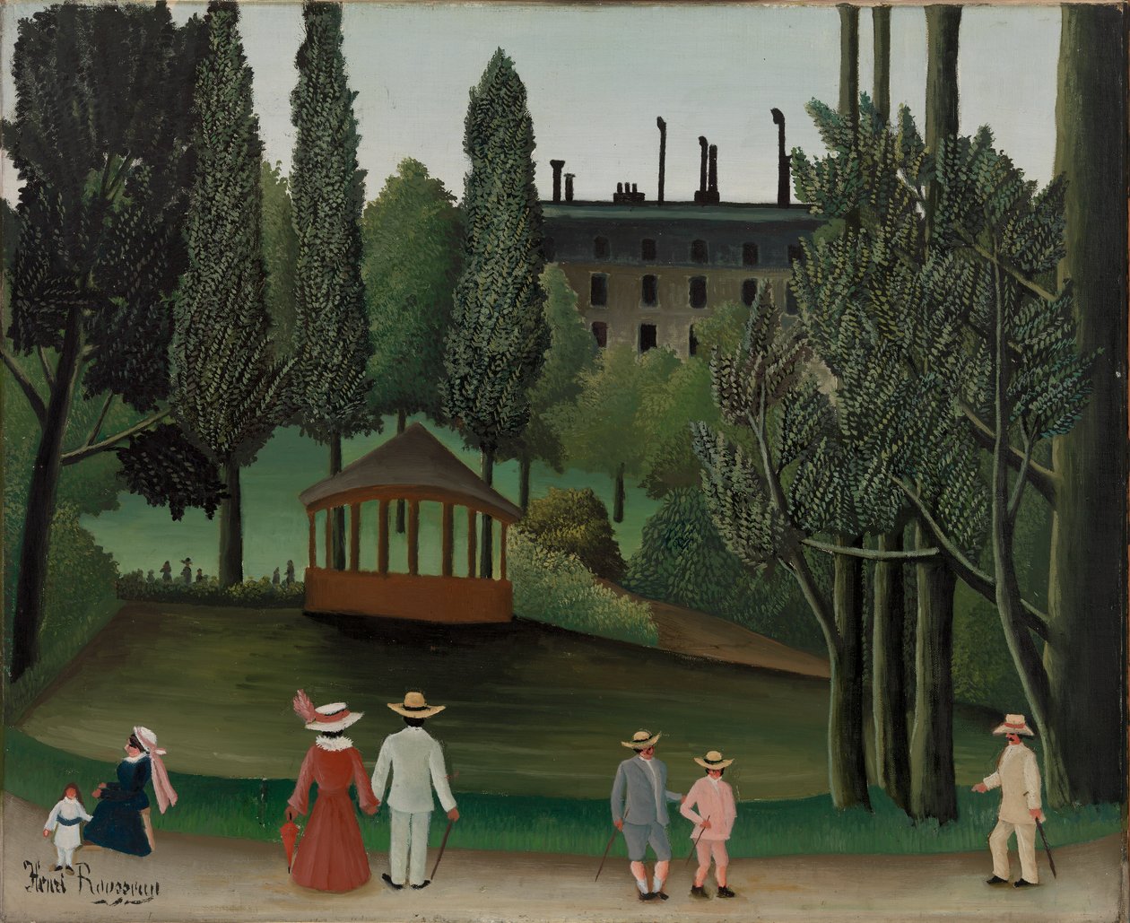 Pohled na park Montsouris, Kiosk od Henri Rousseau