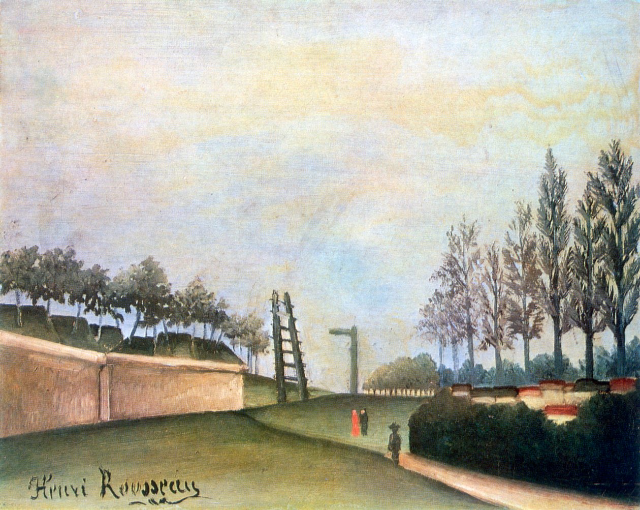 Pohled na opevnění nalevo od brány Vanves, 1909 od Henri Rousseau