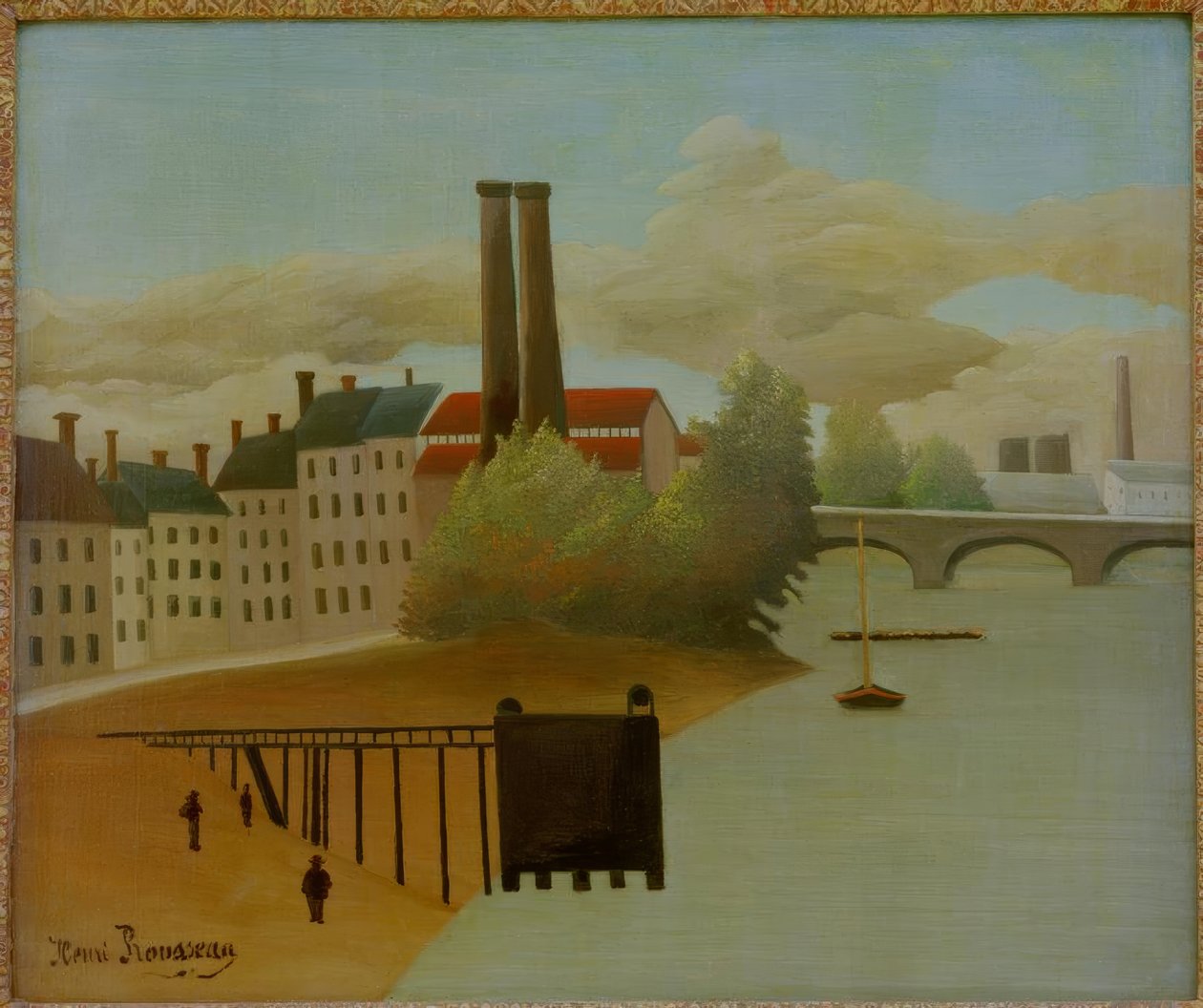 Pohled na okraj Paříže od Henri Rousseau