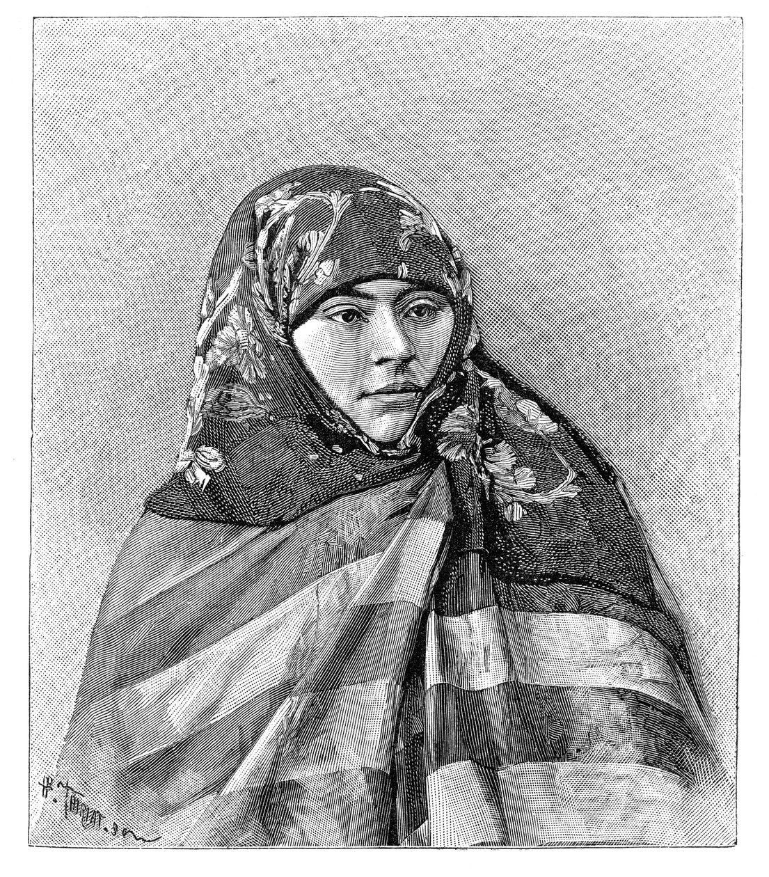 Žena z Brussa, Turecko, 1895. od Henri Thiriat