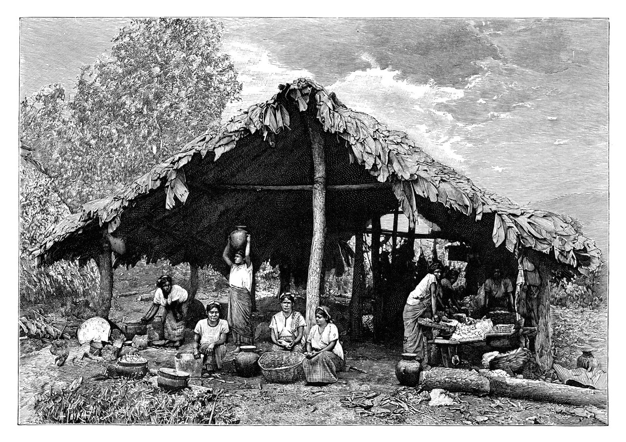 Indické ženy z horkých zemí na pacifickém svahu, Střední Amerika, c1890 od Henri Thiriat
