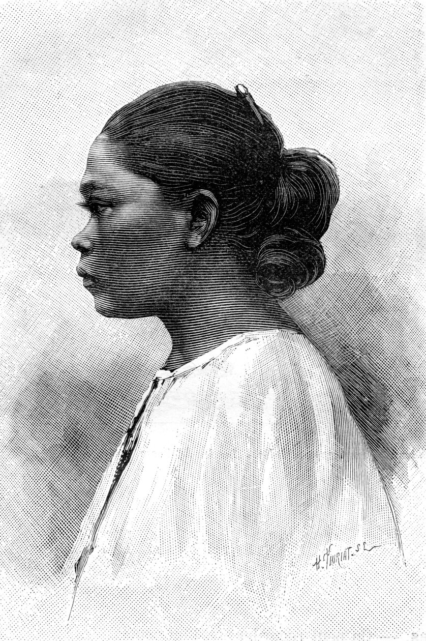 Malajská žena, 19. století od Henri Thiriat