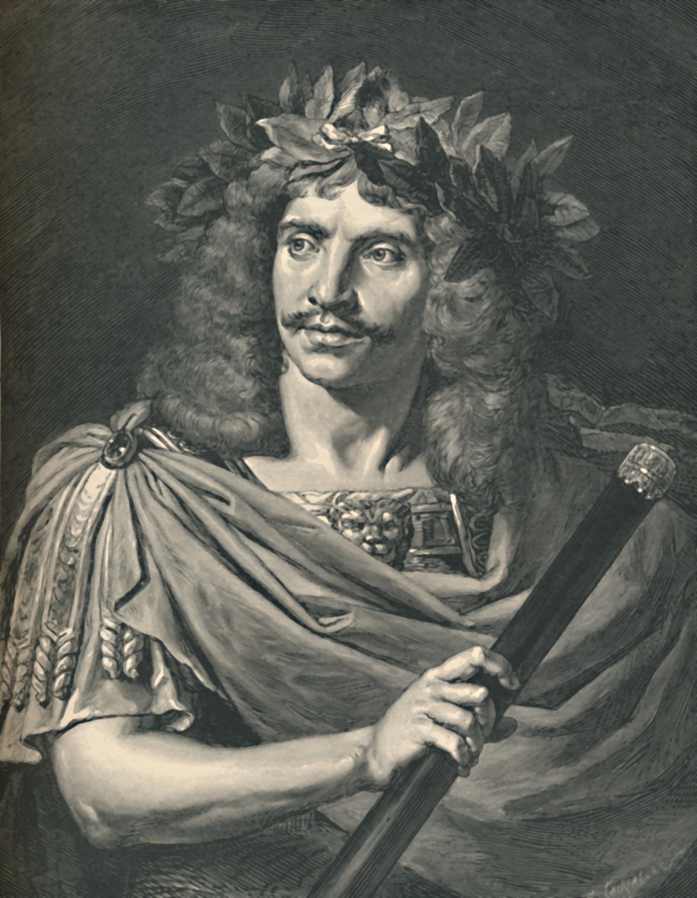 Molière jako Julius Caesar v Tragédii Pompée, 1886 od Henri Thiriat