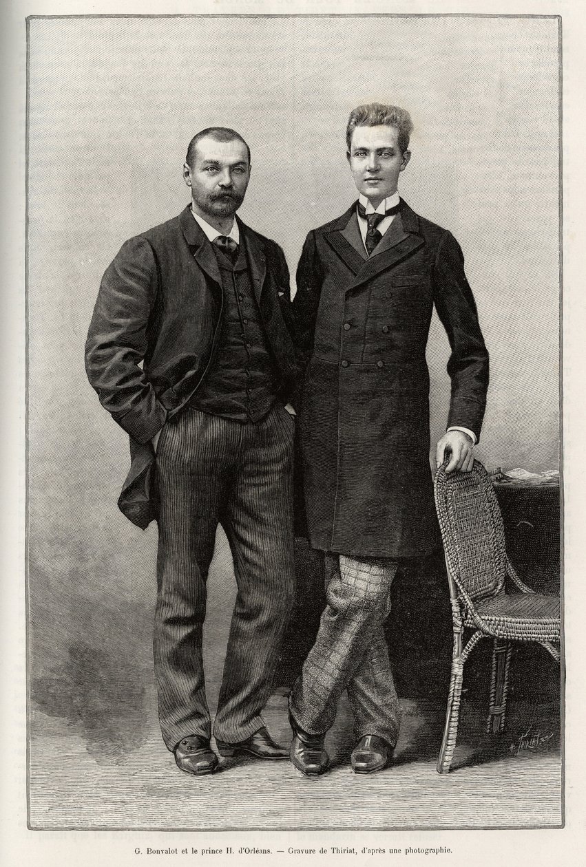 Portréty objevitelů Gabriela Bonvalota (1853-1933), autora příběhu a prince Henriho d