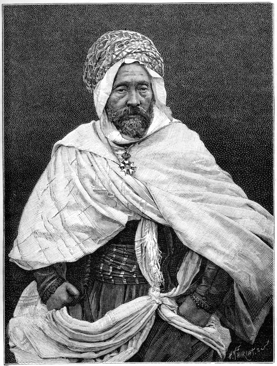 Agha z Tugurtu, c1890 od Henri Thiriat