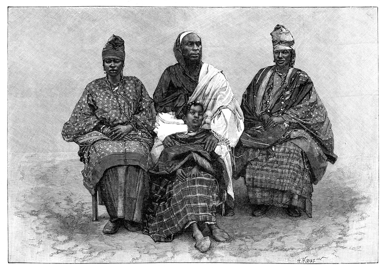 Toucouleur Types, The Interpreter Alpha Sega and His Sisters, konec 19. století. od Henri Thiriat