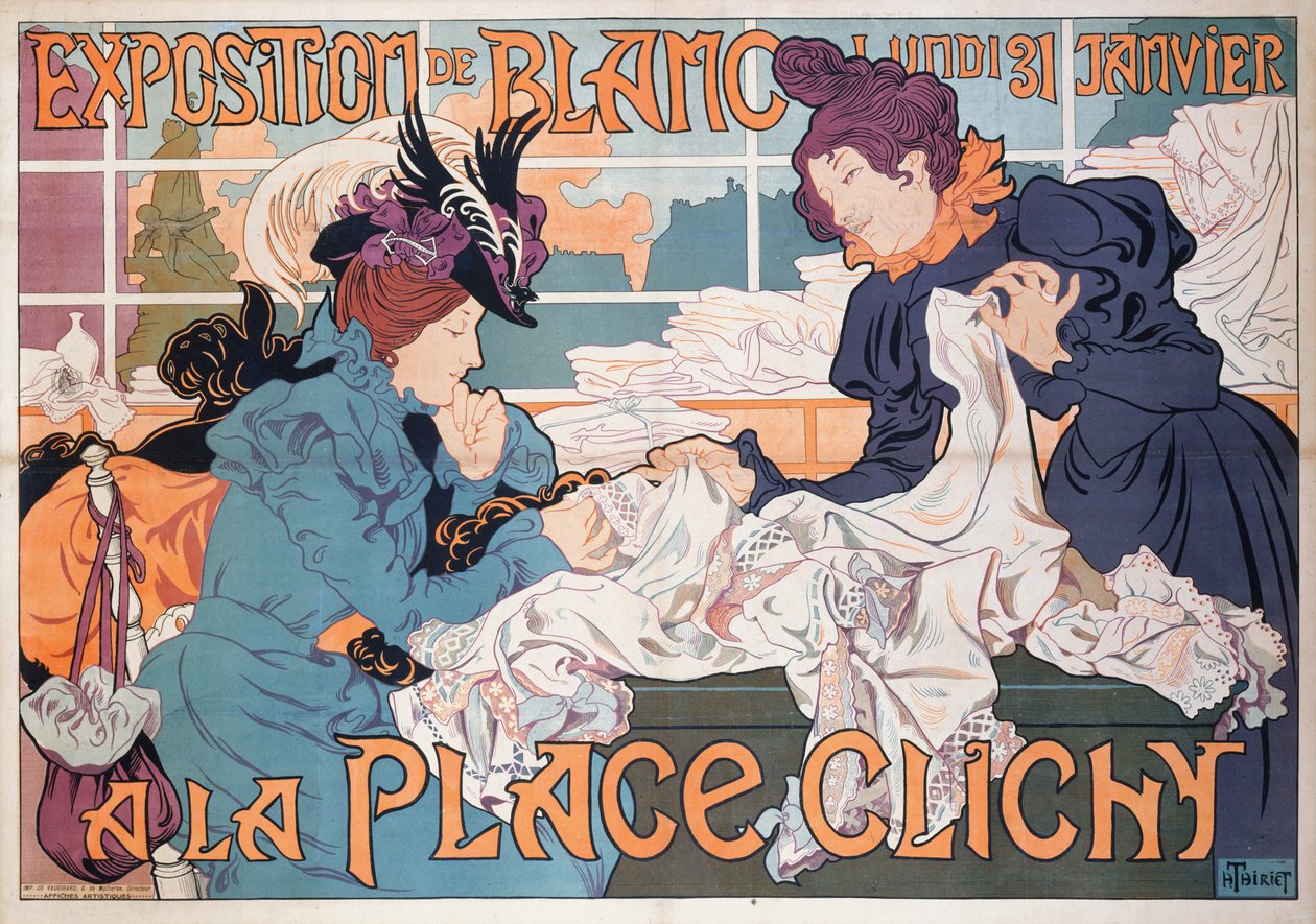 Výstava Blanca na Place Clichy, 1898. od Henri Thiriet