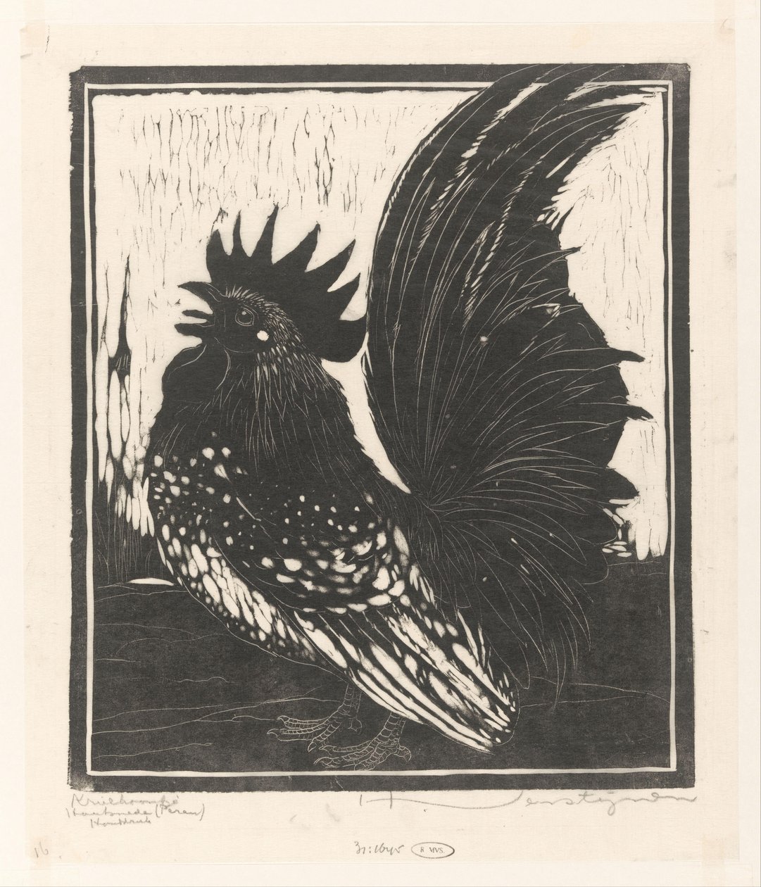 Krielhaantje (původní název na objektu) od Henri Verstijnen (signed by artist)