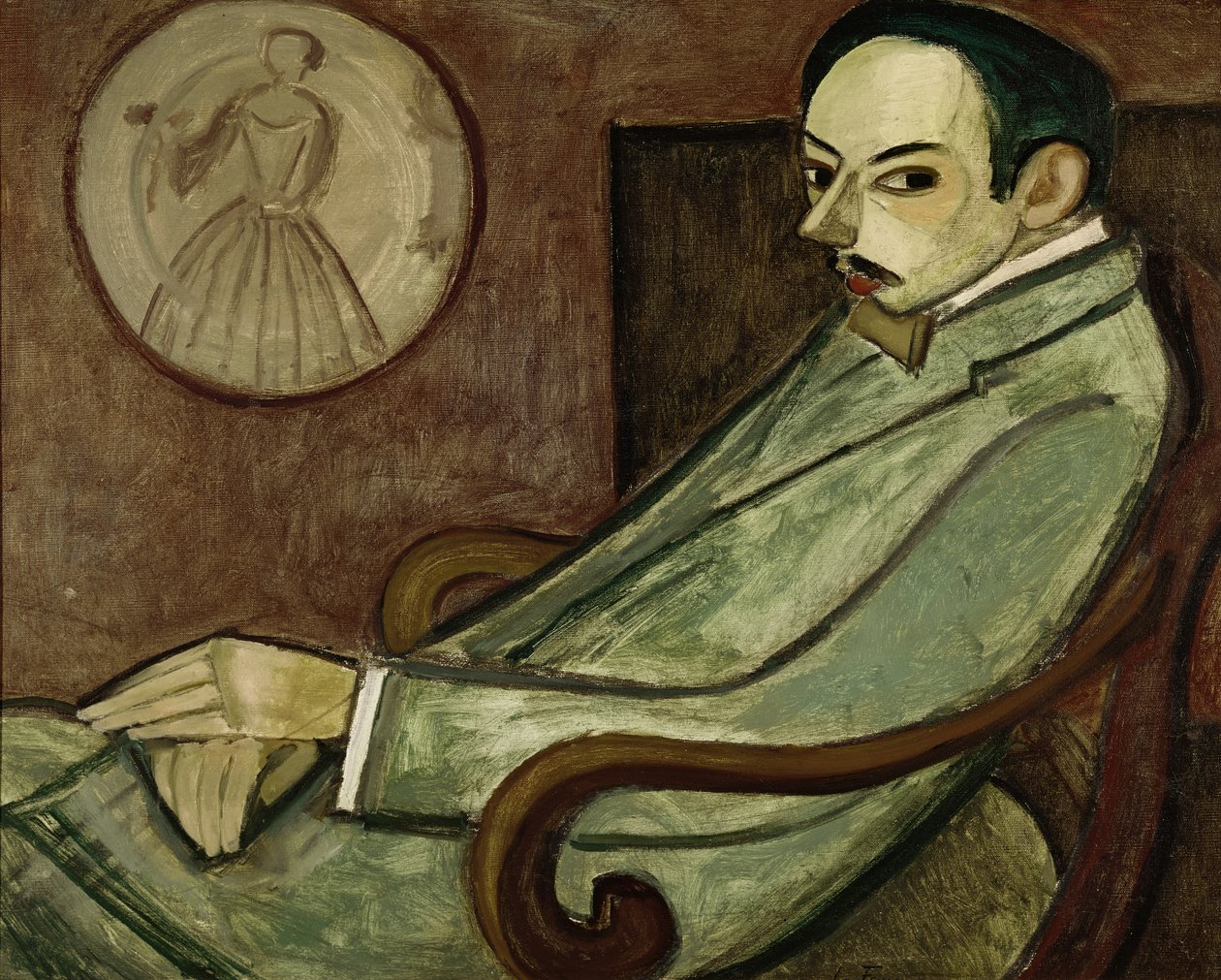 Portrét Pierre-Jean Jouve (1887-1976) 1909 (olej na plátně) od Henri Victor Gabriel Le Fauconnier
