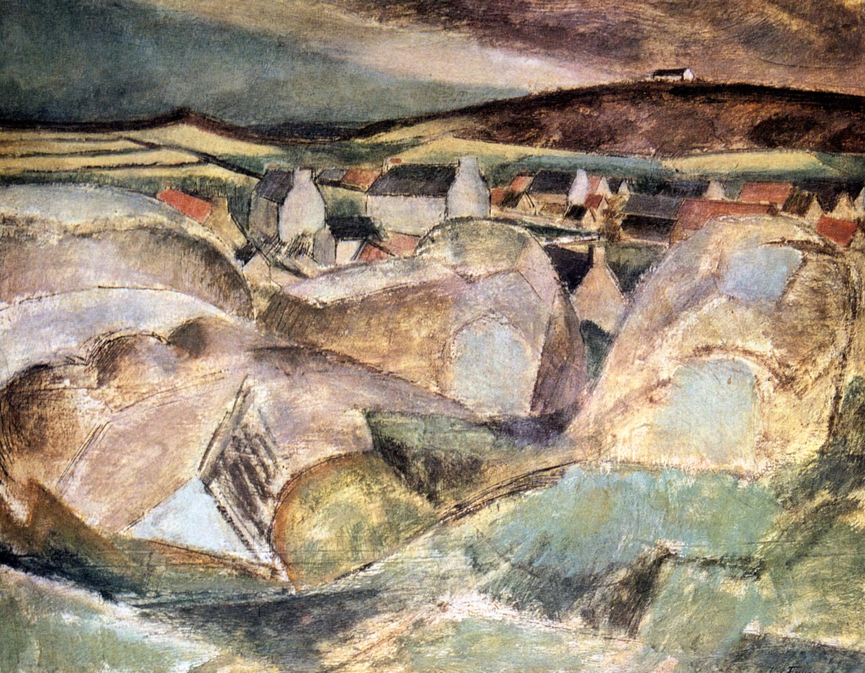 Vesnice mezi skalami, 1910 od Henri Victor Gabriel Le Fauconnier