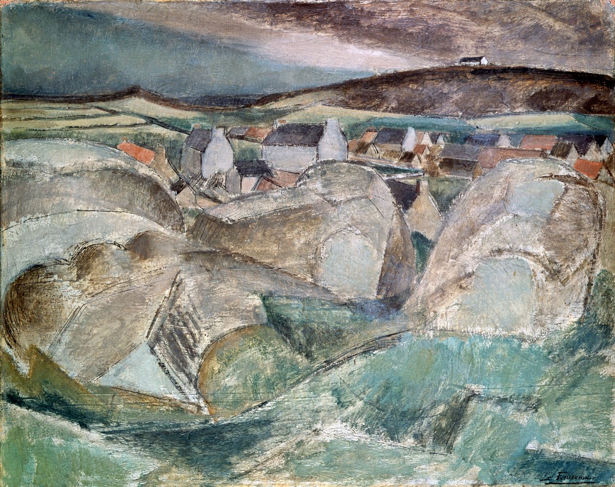 Vesnice mezi skalami, c1910. od Henri Victor Gabriel Le Fauconnier