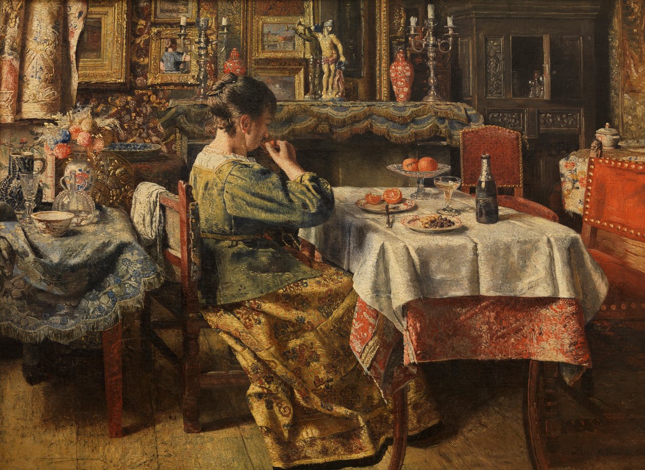 The Meal (olej na plátně) od Henri de Braekeleer