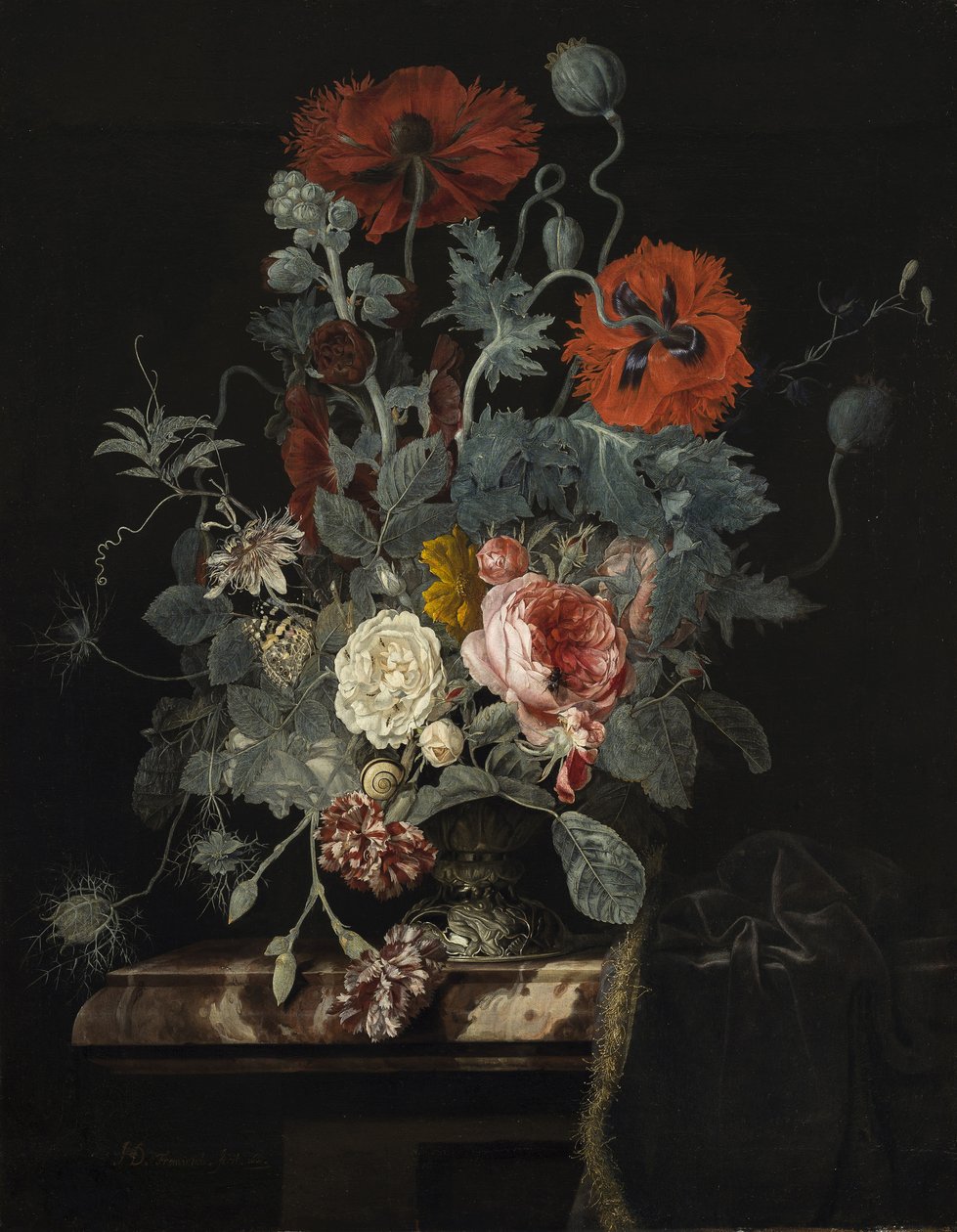Květinové zátiší, 1665 od Henri de Fromantiou
