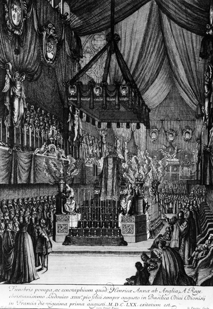 Pohřeb princezny Henrietty z Anglie, 1670 od Henri de Gissey