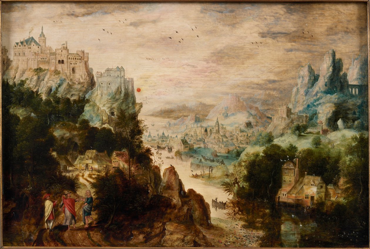 Krajina s cestou do Emauz, kolem roku 1540. od Henri de Herri met de Bles