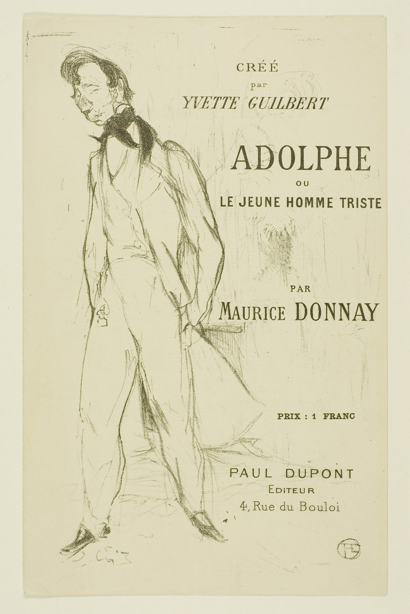 Adolf — Smutný mladý muž od Henri de Toulouse-Lautrec