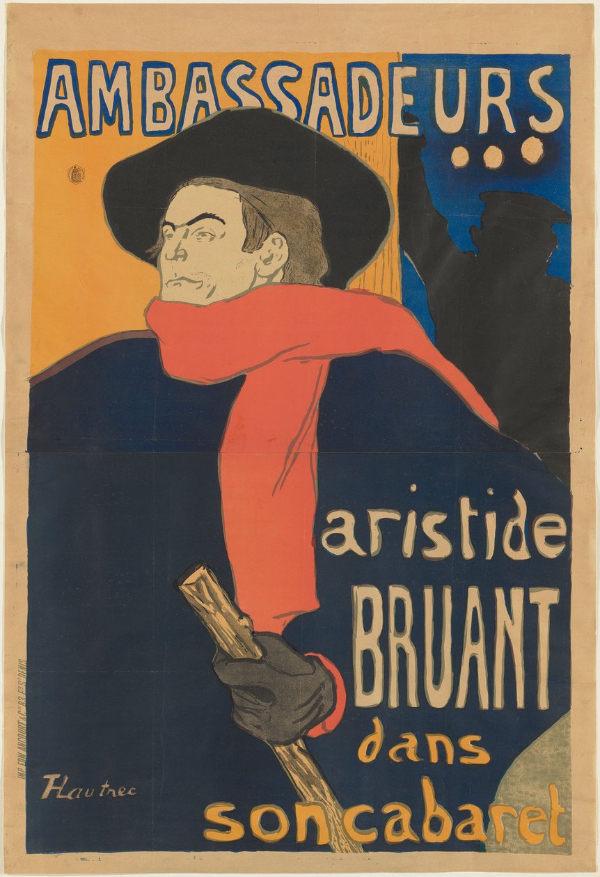 Velvyslanci: Aristide Bruant od Henri de Toulouse-Lautrec