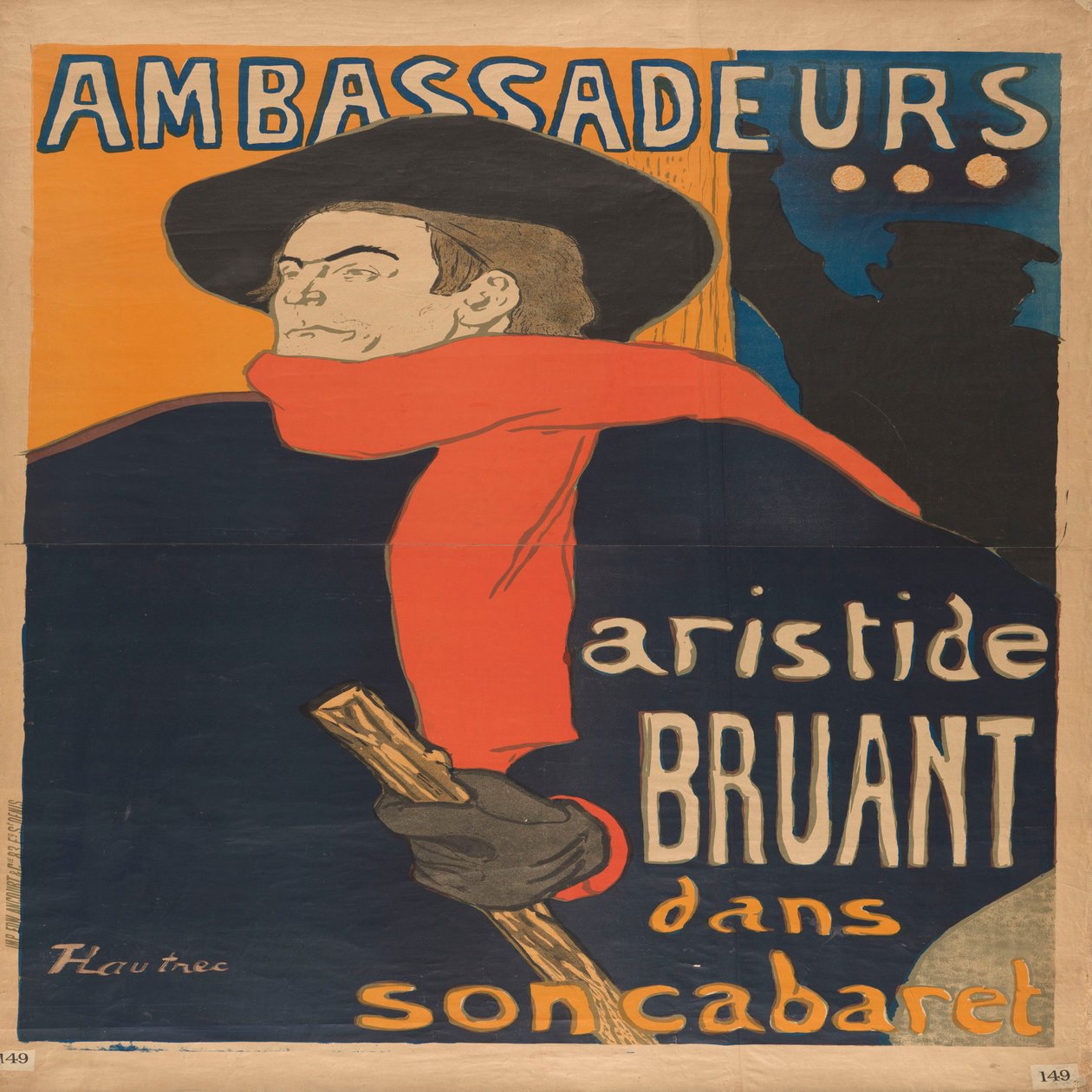 Ambassadeurs Aristide Bruant in seinem Kabarett od Henri de Toulouse-Lautrec