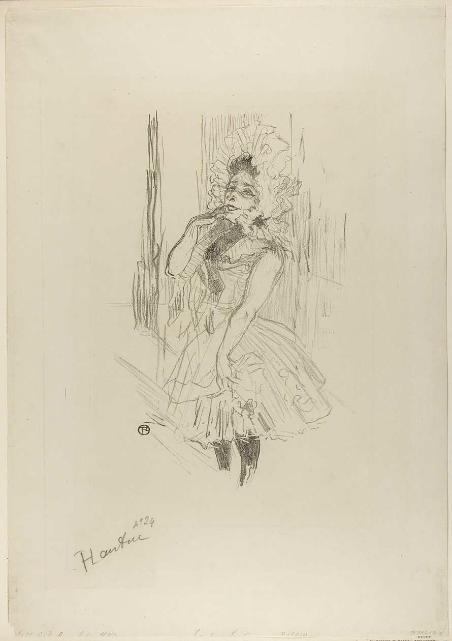 Anna Held ve filmu Všechny tyto dámy v divadle od Henri de Toulouse-Lautrec
