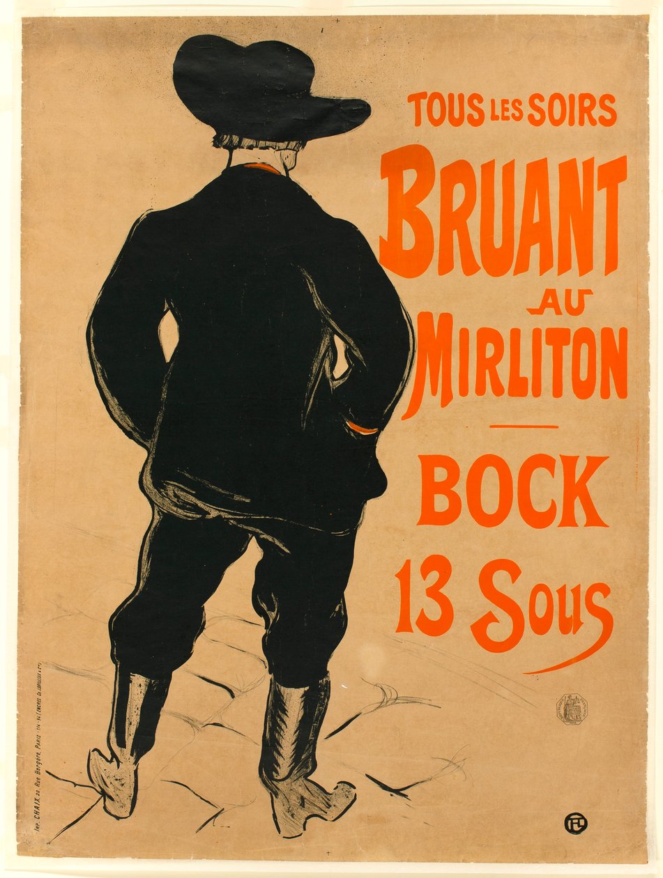 Aristide Bruant od Henri de Toulouse-Lautrec