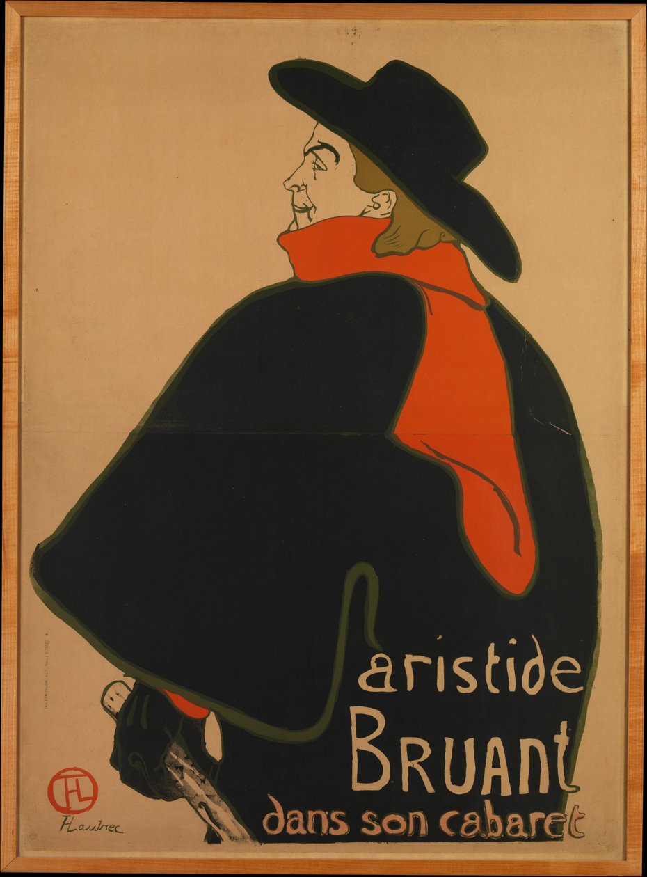 Aristide Bruant ve svém kabaretu od Henri de Toulouse-Lautrec