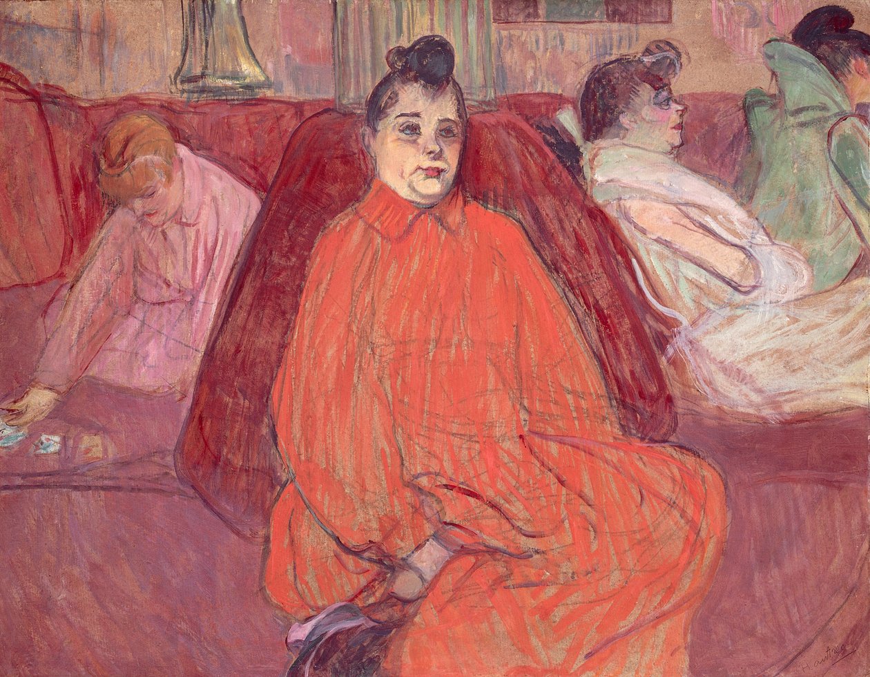 V salonu pohovka od Henri de Toulouse Lautrec