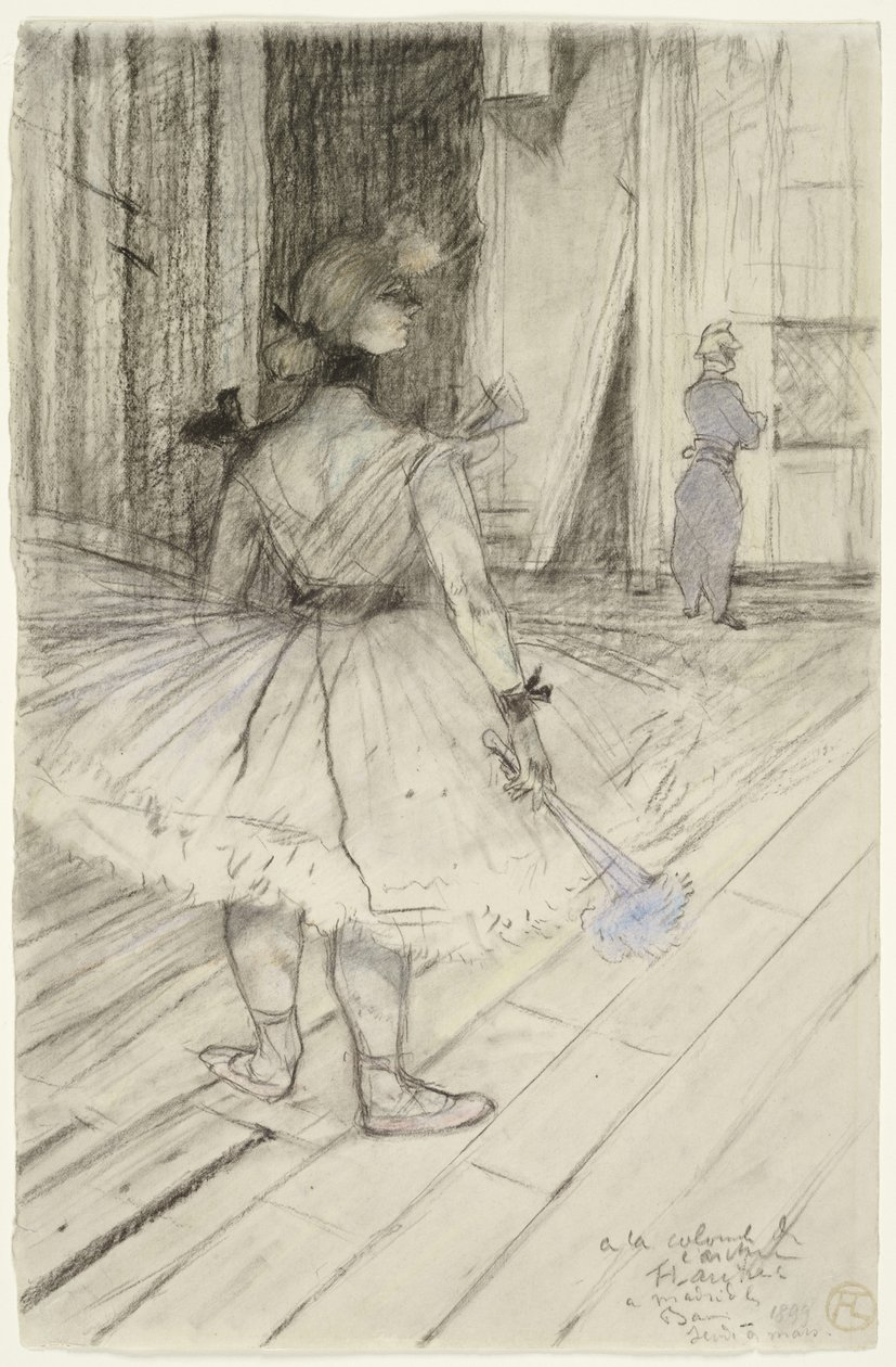 V cirkuse: Na křídlech (Au Cirque: Dans les coulisses) od Henri de Toulouse Lautrec