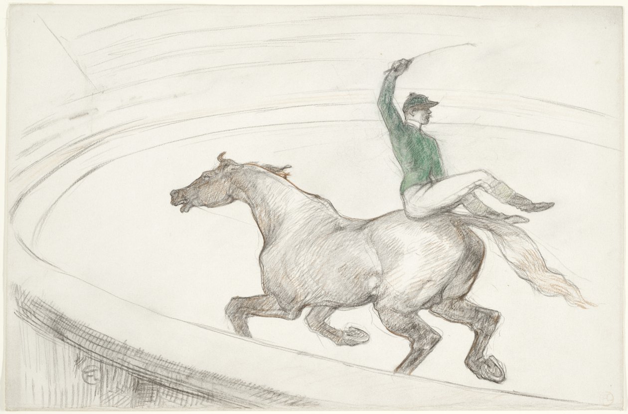 V cirkuse: Žokej (Au cirque: Žokej) od Henri de Toulouse Lautrec