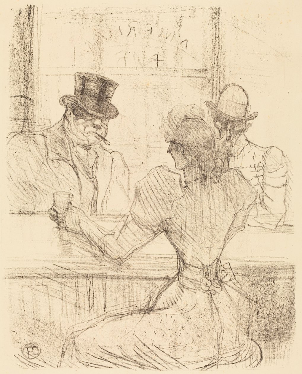 V baru Picton, rue Scribe (Au bar Picton, rue Scribe) od Henri de Toulouse-Lautrec