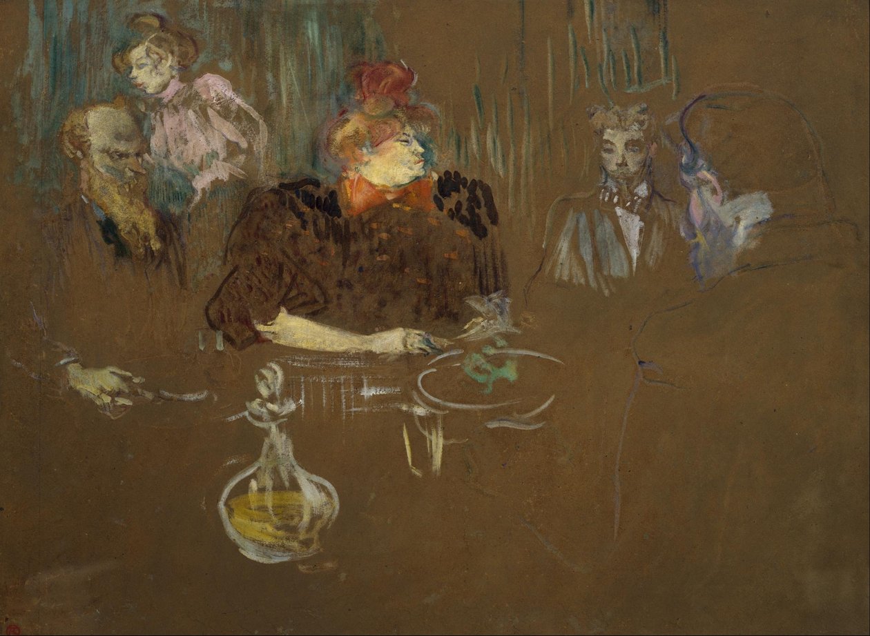 U stolu pana a paní Natansonových od Henri de Toulouse-Lautrec