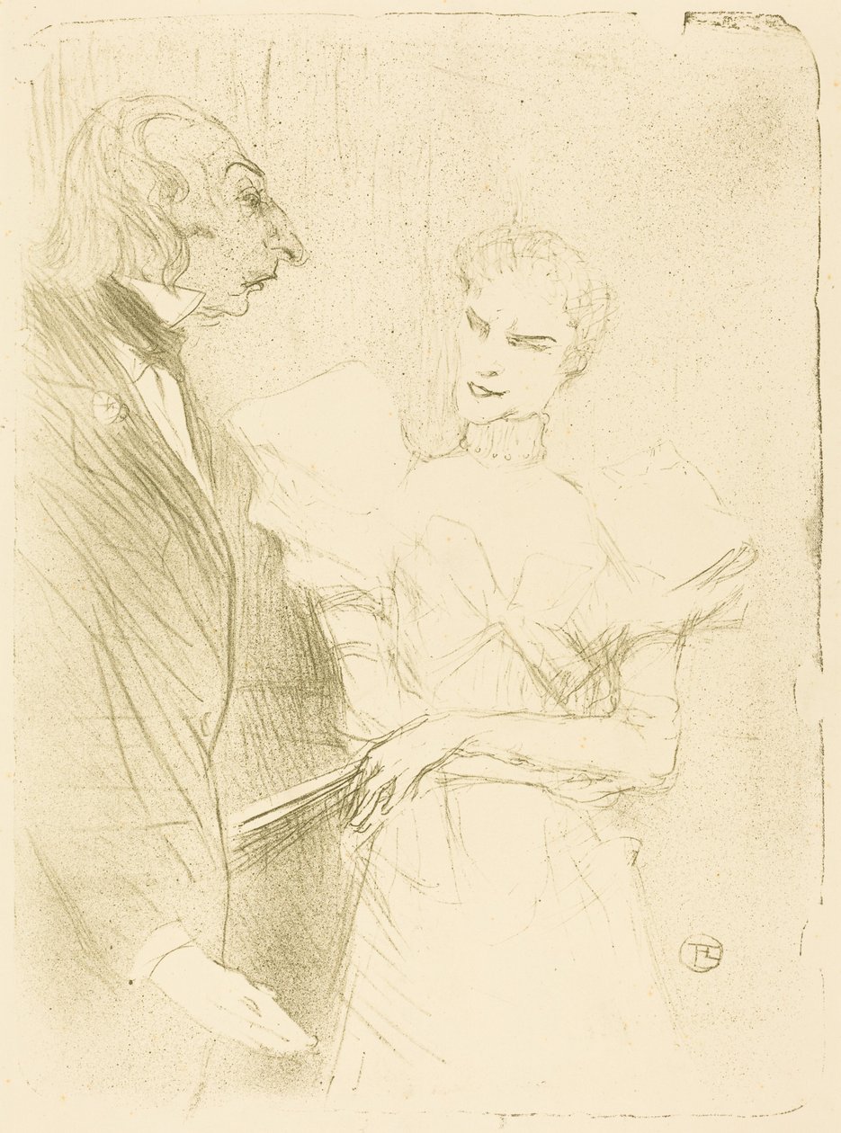 Brandès a Leloir v „Cabotins“ od Henri de Toulouse-Lautrec