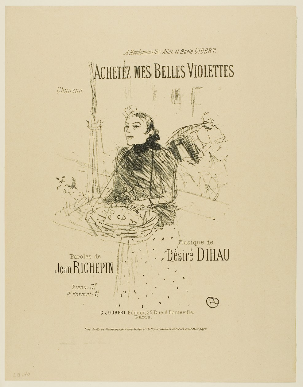 Kupte si moje Pretty Violets od Melodies od Désiré Dihau od Henri de Toulouse-Lautrec