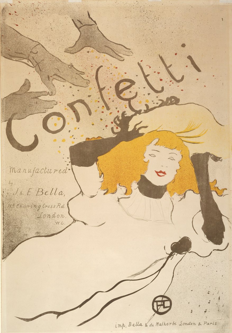 Konfetti od Henri de Toulouse-Lautrec