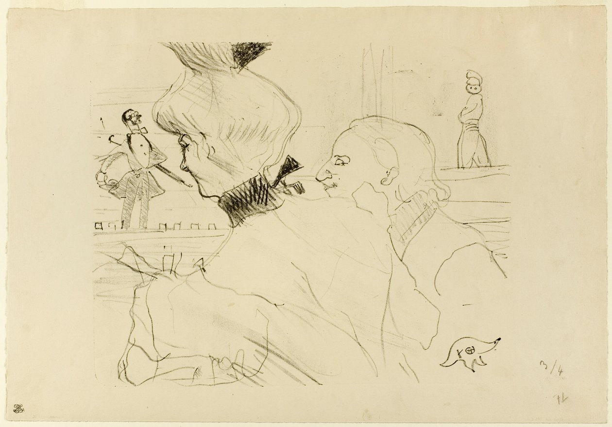 Pár na koncertě v kavárně od Henri de Toulouse-Lautrec