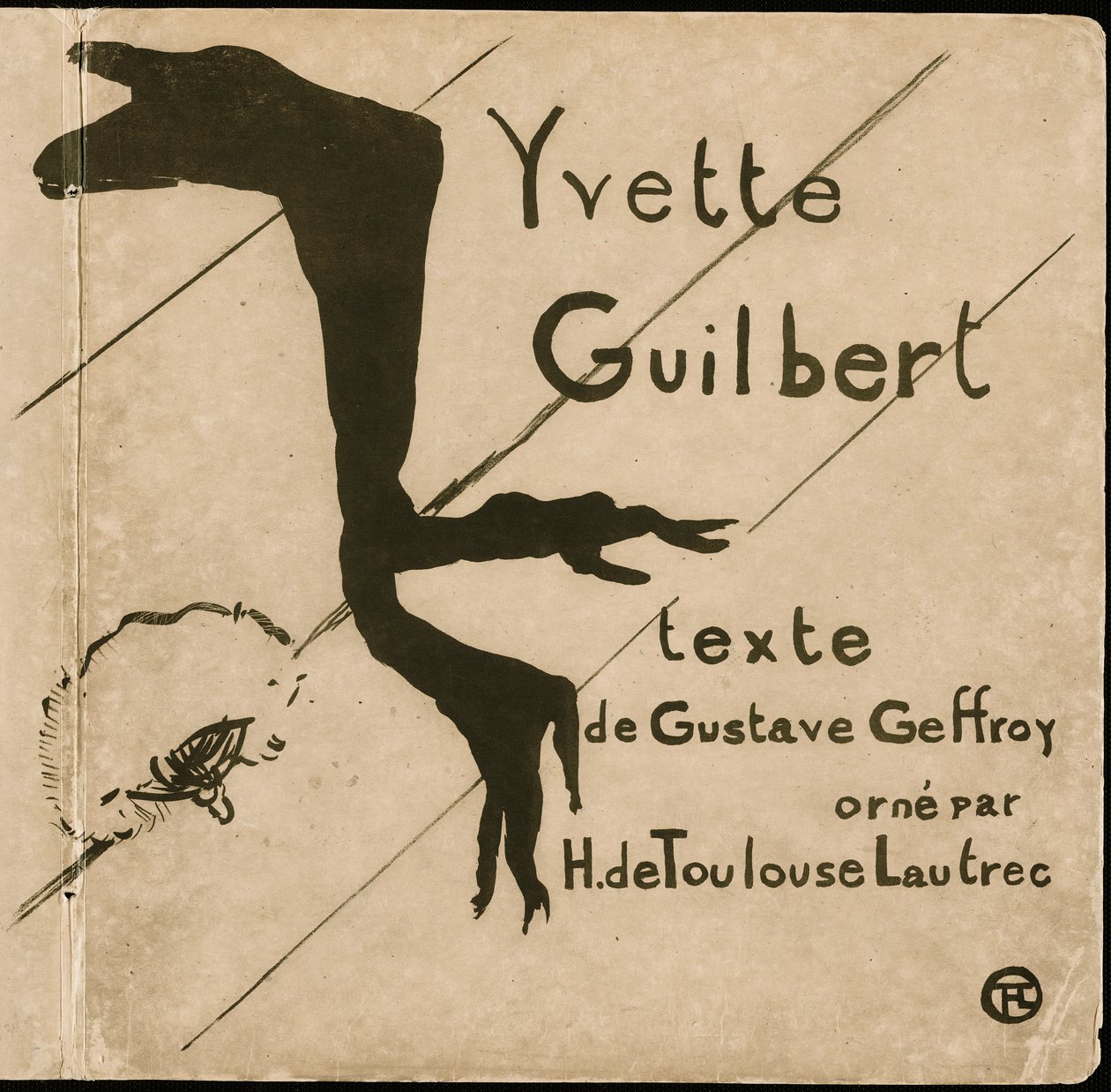 Obálka pro Yvette Guilbert od Henri de Toulouse-Lautrec