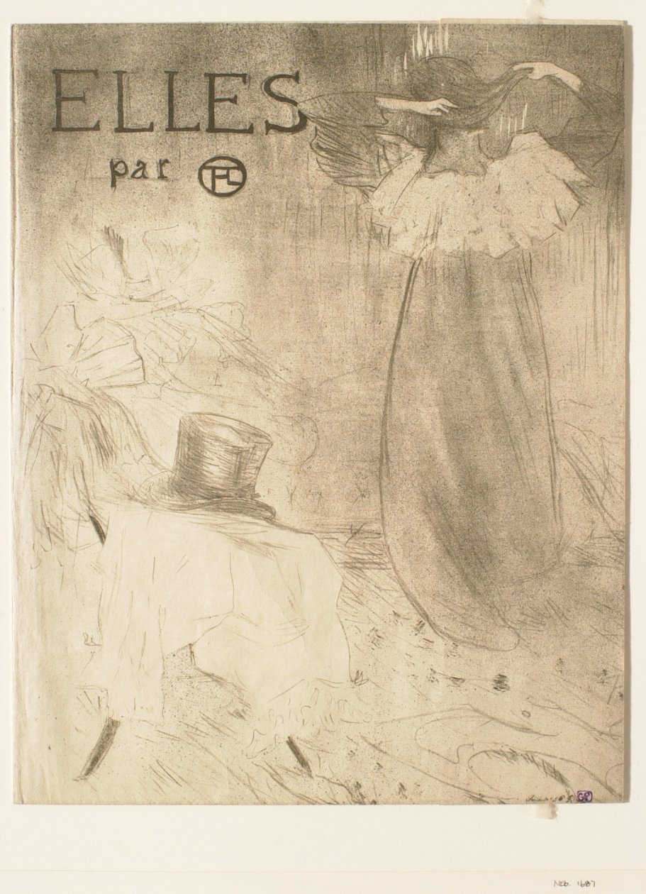 Obálka z portfolia „Elles“ od Henri de Toulouse-Lautrec