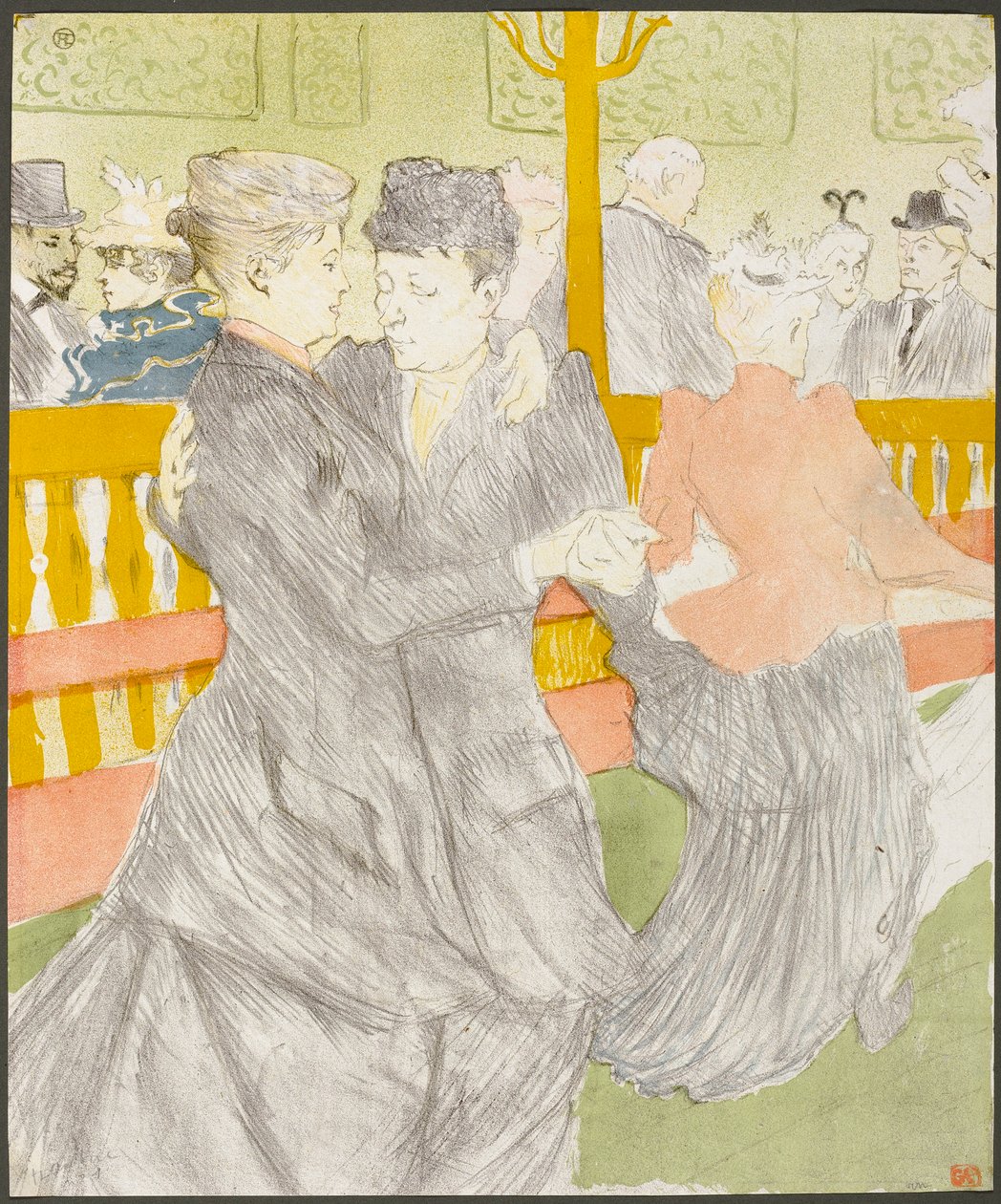 Tanec v Moulin Rouge od Henri de Toulouse-Lautrec