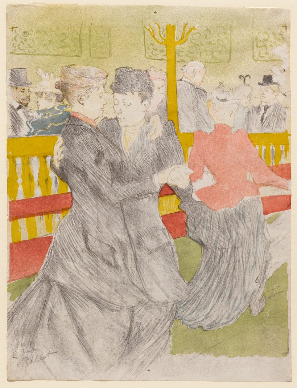Tanec v Moulin Rouge od Henri de Toulouse-Lautrec
