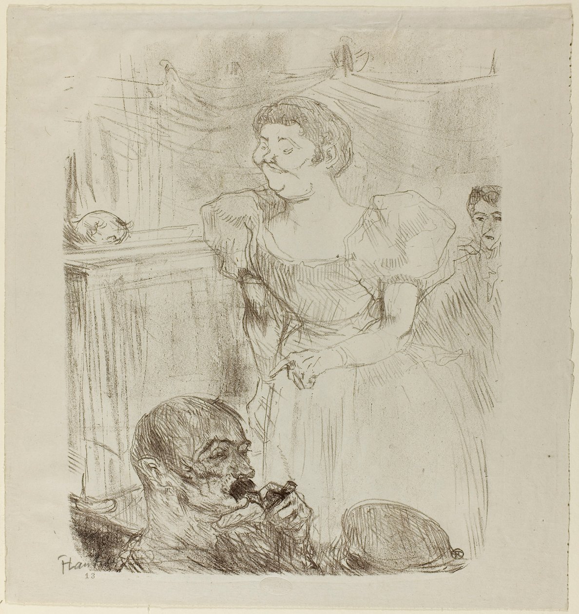 Di ti Fellow, anglický zpěvák v kavárně-koncert od Henri de Toulouse-Lautrec