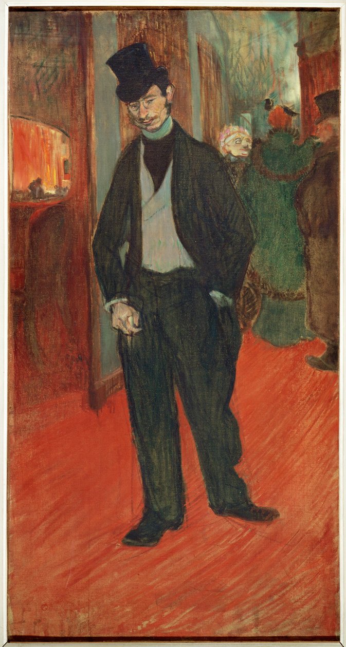Docteur Gabriel Tapie de Celeyran na divadelní chodbě od Henri de Toulouse-Lautrec