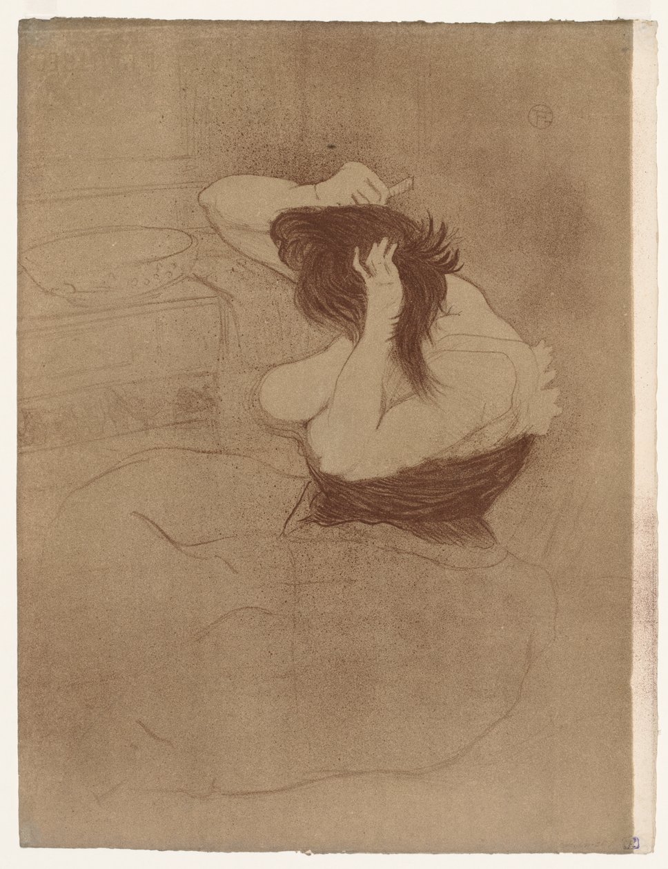 Elles: Žena si česá vlasy od Henri de Toulouse-Lautrec