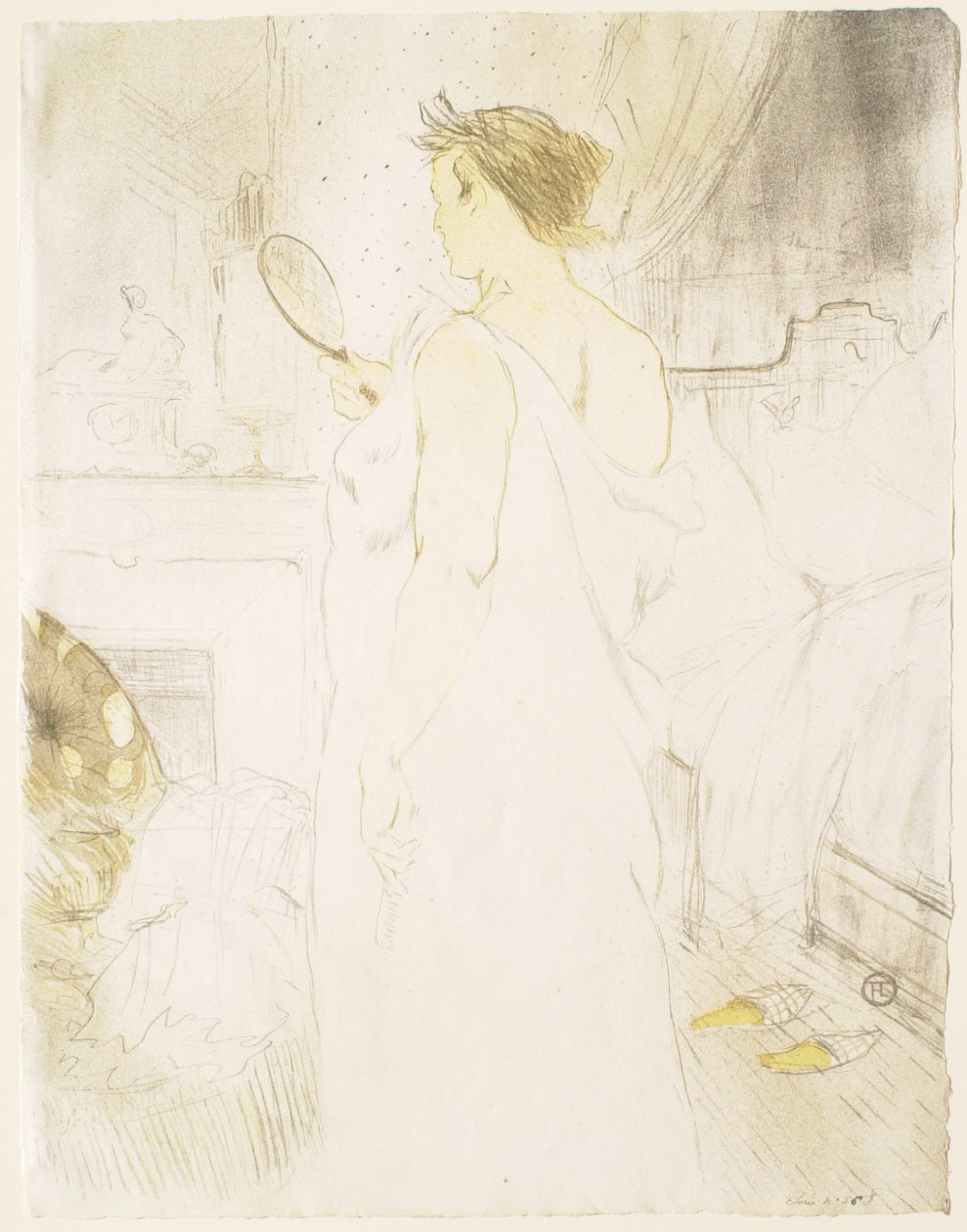 Elles: žena se zrcadlem od Henri de Toulouse-Lautrec