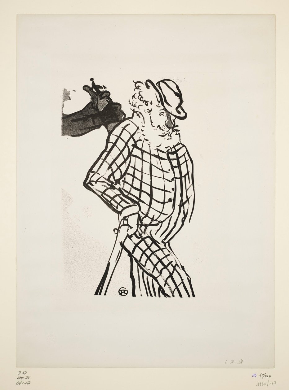 Anglický excentrický komik, list 11 série "Le Café Concert" od Henri de Toulouse Lautrec
